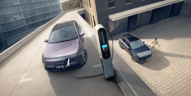 Car plugged in charging